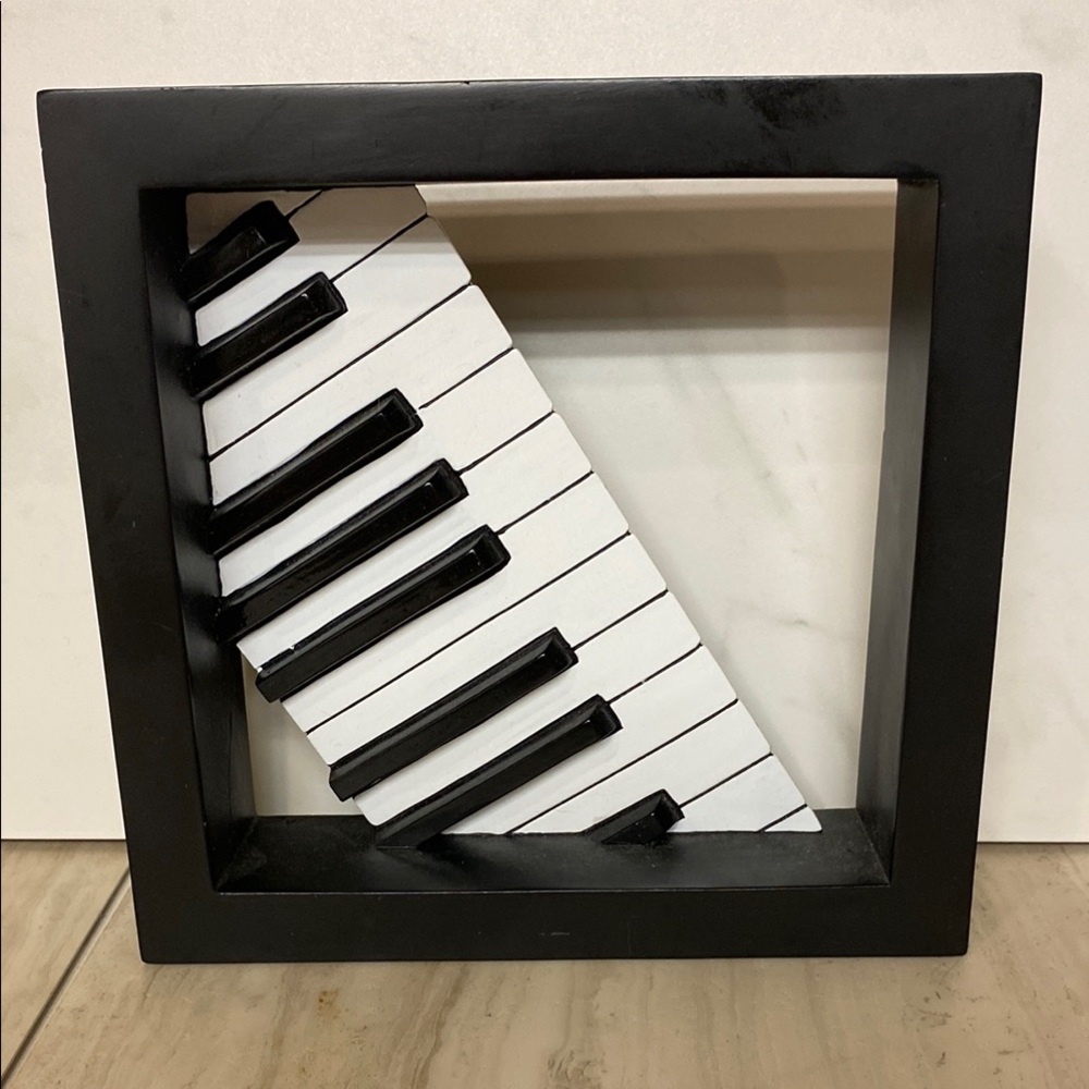Black and White Piano Key Wall Art